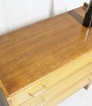 Commode scandinave vintage camel pieds compas 60's