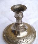 lot bougeoirs  en metal argenté,  vintage