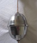 Suspension monte et baisse globe opaline blanche 