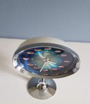 réveil pied tulipe Rythm  made in Japan métal chromé