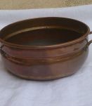 cache-pot , jardiniere  en cuivre, vintage