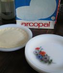 6  Assiettes à dessert Arcopal Neuves années 60