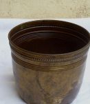 cache-pot  ancien  en metal  type  laiton