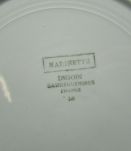 plat Digoin Sarreguemines Marinette décor rose et d'oeillet