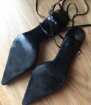 Escarpins en cuir à lacets Zara