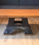 Table basse industrielle fonte et bois