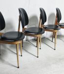 Suite de 4 chaises Pierre Guariche vintage années 50