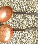 lot louche et écumoire en cuivre