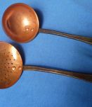 lot louche et écumoire en cuivre