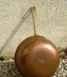 passoire écumoire en cuivre, vintage