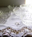 Lot de 5 coupelles en cristal taillé