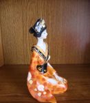  ANCIENNE FIGURINE JAPONAISE  EN CERAMIQUE PEINTE