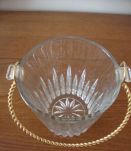 SEAU A GLACE ET SA CUILLERE METAL DORE