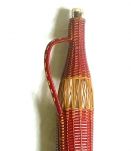 bouteille ancienne recouverte d'osier, vintage