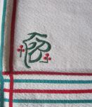 6 serviettes de table  en coton anciennes monogramme LB 