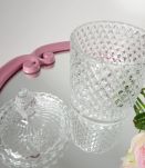 Bonbonnière, pot en verre 