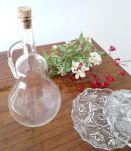 Bonbonnière, sucrier ou vide poche en verre taillé 