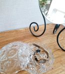 Bonbonnière, sucrier ou vide poche en verre taillé 