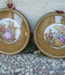 cadres avec medaillon en porcelaine de Limoges
