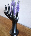 Main porte bijoux, soliflore noire velouté 