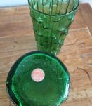 Paire de vases bullés "Bambou" 