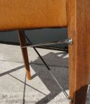 Fauteuil Scandinave skaï camel