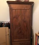 Bonnetière Louis XV  en noyer 90 x 200 cm