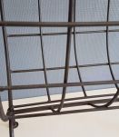 porte-revues pliant ancien en métal plein noir