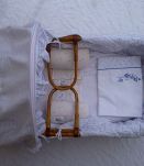 Grand couffin bébé en rotin  vintage