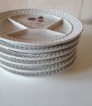 LOT DE 6 ASSIETTES A FONDUE