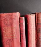 Lot de 4 Livres Français et Italien Anciens Rouges 1900