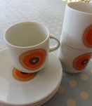 Ensemble de 3 tasses et 3 soucoupes vintage 