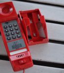 Téléphone Vintage rouge année 70