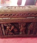coffret bois sculpté boite 