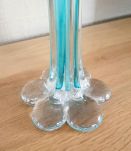 Vase soliflore bleu turquoise. 