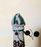 Bouteille vintage scoubidou