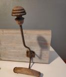 porte-manteaux et chapeaux 4 patères métal et bois courbé 