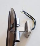 applique verre fumé et métal chromé space age vintage 