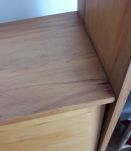 Secrétaire vintage 60 metal et bois blond