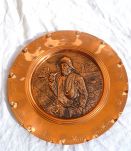 assiettes  decoratives  a suspendre en cuivre