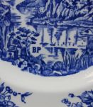1 assiette plate Station BP en porcelaine vintage 70 