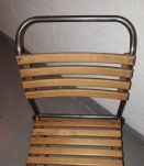 4 chaises indus. bois et fer / années 50