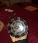 Service à liqueur. Carafe et 6 verres assortis