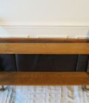 Grande étagère murale double modulable rotin &amp; bois 50s 60s