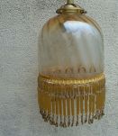suspension , lampe pampilles de verre 