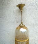 suspension , lampe pampilles de verre 