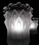 Lampe glaçon verre/ inox vintage années 50