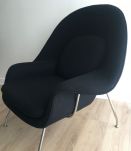 Fauteuil coque design et son Ottoman