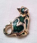 Broche chat émaillée