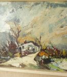 Huile sur panneau de Gilbert Chavant